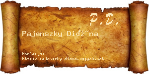 Pajenszky Diána névjegykártya